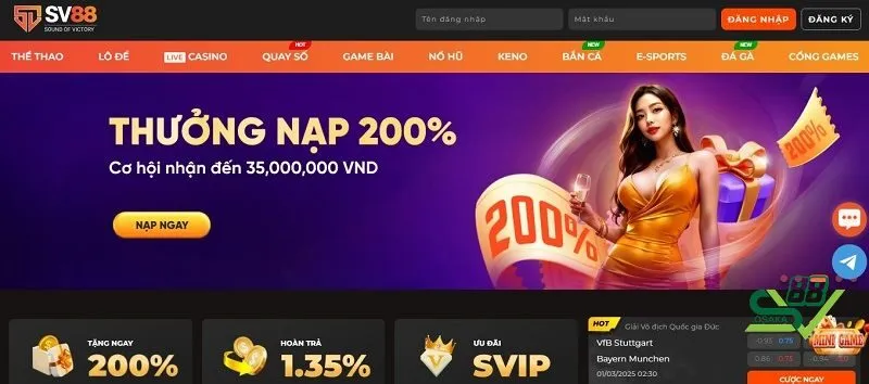 SV88 là nhà cái cá cược nổi tiếng tại Việt Nam